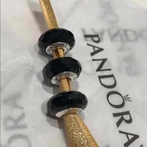 3x Authentic Pandora Beads